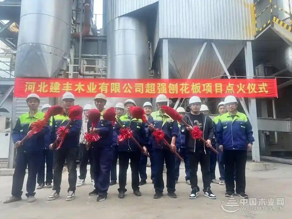 河北建丰木业年产50万立方米超强刨花板项目正式点火！